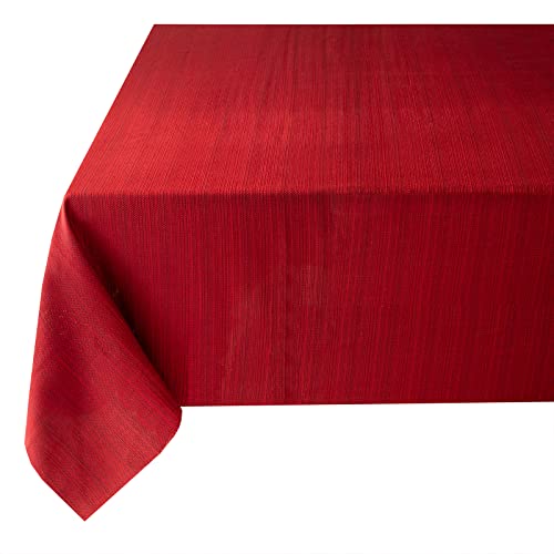 Benson Mills Millennium Red Tablecloth 60x84 Rectangular - Contemporary Linen