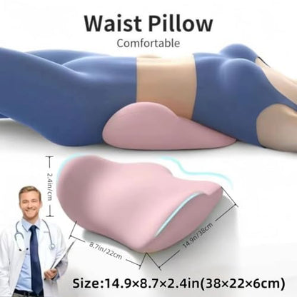 Lumbar Support Pillow for Low Back Pain Relief - Black
