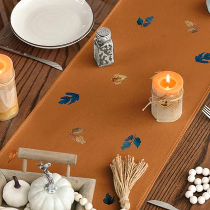 210 GSM Fall Table Runner 13x72 Inch Orange Home Party Decor - Artoid Mode