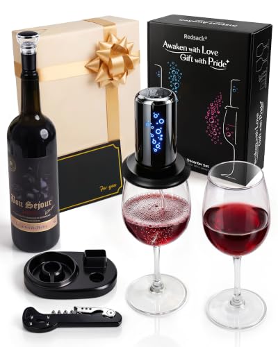 Electric Wine Aerator Decanter Set with Accessories - Gift Kit, 8 Pieces