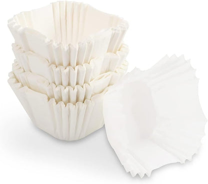 Skiennix White Cupcake Liners - 100 Count Square Baking Cups, Food Grade & Grease Resistant