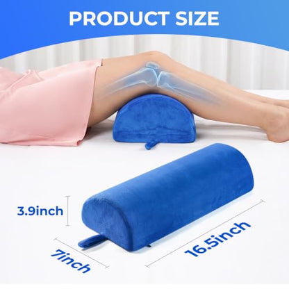 Knee Pillow for Back Sleepers - Memory Foam Leg Support for Pain Relief