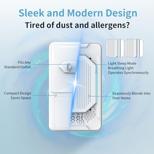 MONYEES 4-Pack Small Air Purifiers for Home & Bedroom Odor Dust Smoke