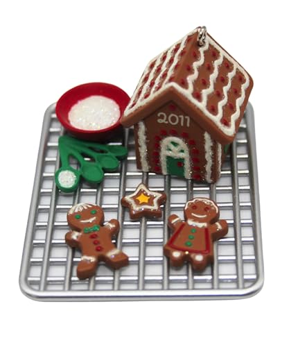 Hallmark 2011 Season's Treatings Christmas Ornament Gingerbread House Girl Boy