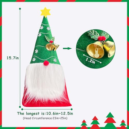 Christmas Gnome Hat - Dr. Seuss Style Holiday Duck Cap with Red Side Variation