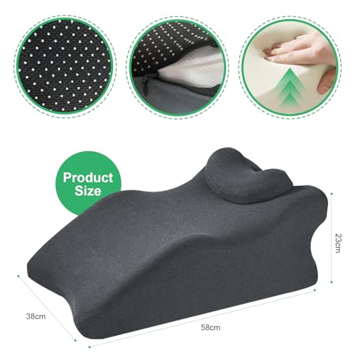 Widened Position Pillow for Couples - Dark Grey Support Wedge Pillow