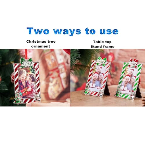 Green Photo Frame Ornament - Metal Xmas Tree Decor for Family & Wedding Photos - 2026
