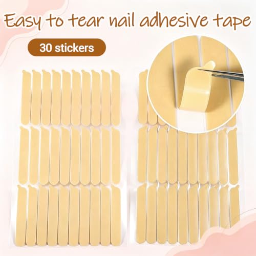 Tri-Fold Press On Nail Storage Case with 30 Double Sided Tape - Nail Organizer