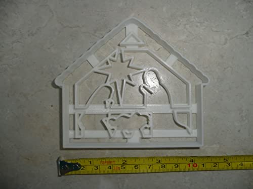 Nativity Manger Scene Baby Jesus Mary Joseph Star Cookie Cutter - Made in USA