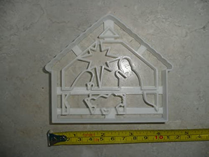 Nativity Manger Scene Baby Jesus Mary Joseph Star Cookie Cutter - Made in USA