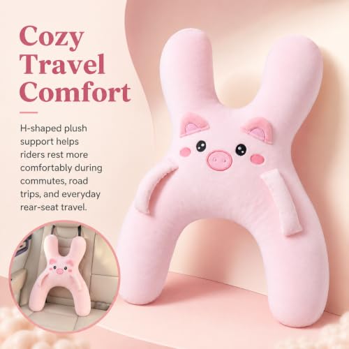 H-Shaped Car Travel Pillow for Sleeping - Grey