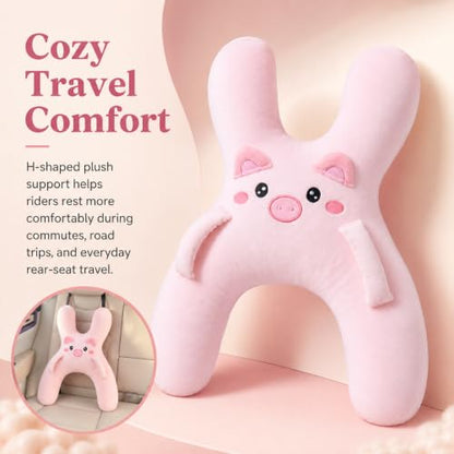 H-Shaped Car Travel Pillow for Sleeping - Grey
