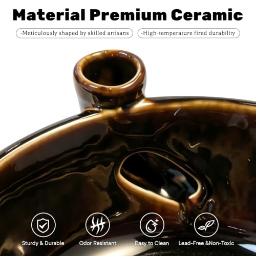 Ceramic Berry Washing Bowl with Auto-Spin Swirl Drainage - Rinse & Serve Fresh Fruits
