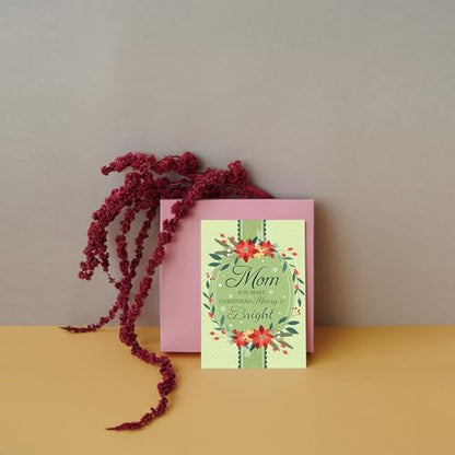 Mom Christmas Card - Sentimental Holiday Greeting Card from Daughter or Son