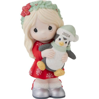 Christmas Figurine 2024 Holiday Decor Bisque Porcelain Gift