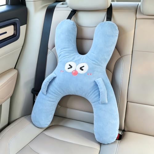 X-Shaped Car Sleeping Pillow for Travel Neck & Back Support - Blue