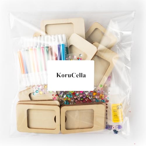 Magnetic Wooden Picture Frame Set for Crafts - 16 Pack DIY Photo Display