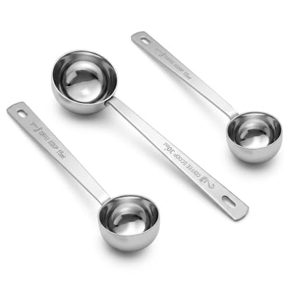 Stainless Steel Coffee Measuring Spoons Set - 1Tbsp 15ml & 2Tbsp 30ml Kitchen Utensils