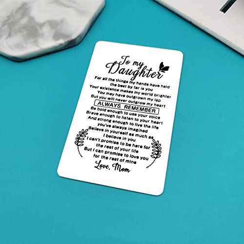 Personalized Wallet Card Gift for Daughter from Mom - Inspirational Keepsake