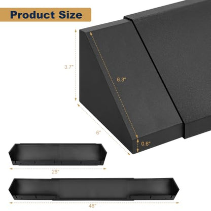 OKBA Fireplace Heat Deflector 28-48 Inch Adjustable Hood with 6 Inch Depth