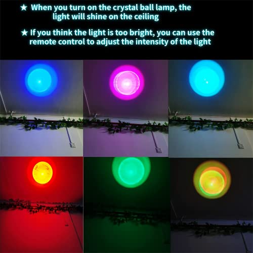 3.15 Inch Axolotl Night Light Crystal Ball with Wooden Base 16 Colors Change Remote Pack of 2