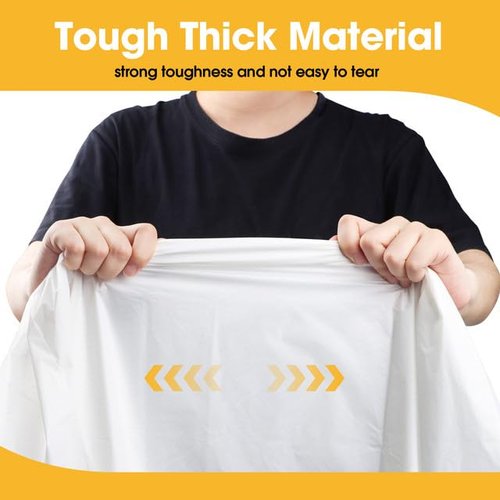 Niuara White Plastic Table Cloth - 4 Pack 54" × 108" Rectangle Disposable Tablecloths for 6FT Tables, Table Cover for Party, Holiday & Gathering Use