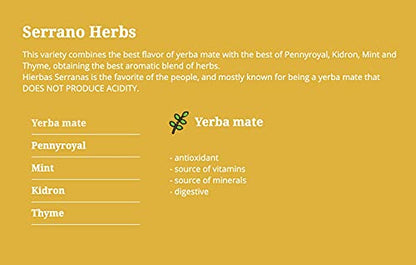 Yerba Mate Verdeflor Hierbas Serranas Mint and Herbal 500g (Hierbas Serranas)