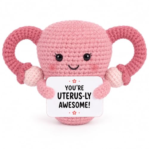 Uterus Plush Gift for Gynecology Doctors Women - Handmade Crochet Uterus Toy