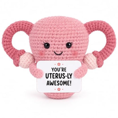 Uterus Plush Gift for Gynecology Doctors Women - Handmade Crochet Uterus Toy