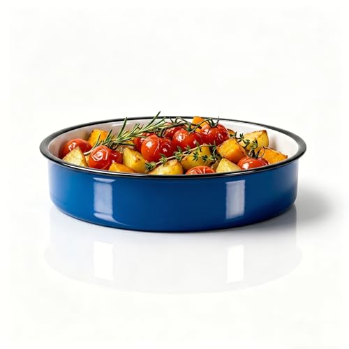 12 Inch Enamel Roasting Pan for Oven, Stovetop & Dishwasher Safe