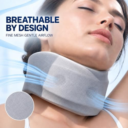 Adjustable Neck Pillow with Memory Foam Support, M (15.75-18.50 in Fit)
