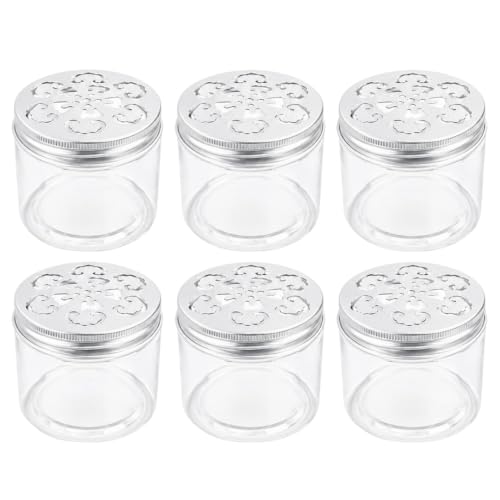 6 Pack 150ml Clear Refillable Storage Jars with Aluminum Lids for Aromatherapy & DIY Projects