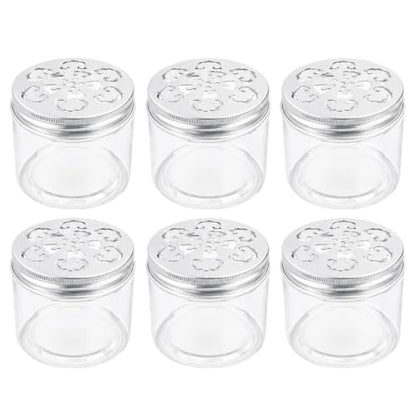 6 Pack 150ml Clear Refillable Storage Jars with Aluminum Lids for Aromatherapy & DIY Projects