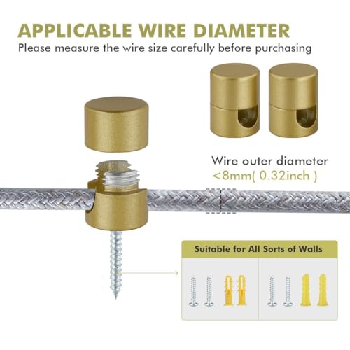 Gold Pulley Wheel for Pendant Lights & Ceiling Fans, Swag Hook Kit