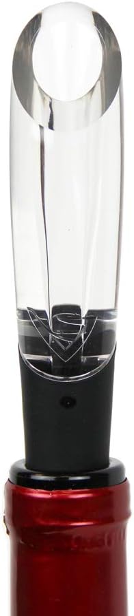 Vinturi On-Bottle Wine Aerator Pourer and Decanter for Red and White Wines Patented Design Perfectly Aerates Wines By The Glass or Bottle With Distinctive Sound, Black