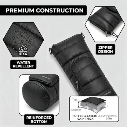 Insulated Wine Carrier Tote Bag with Leakproof Design for Travel Picnic Beach