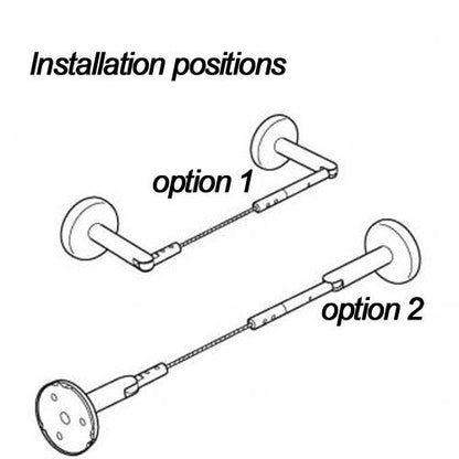 196-Inch Stainless Steel Curtain Wire Rod Set with 24 Clips - 2 Pack, Chrome Finish
