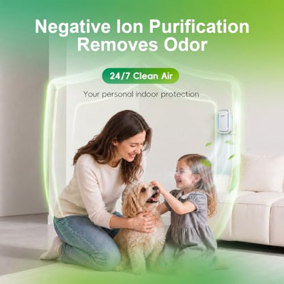 White Gray 4 Pack Plug-In Mini Air Ionizers for Home, Bedroom, Office