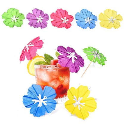 100 Pcs Colorful Cocktail Umbrellas - Drink & Party Decorations