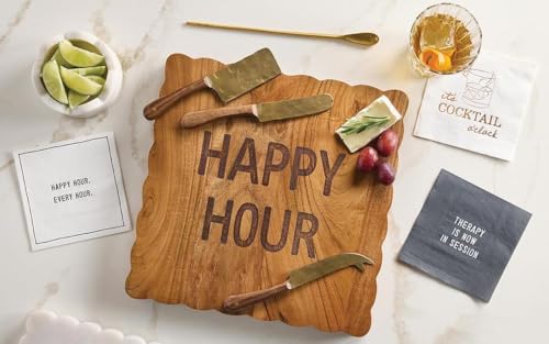 20-Pack 3-Ply Paper Cocktail Napkins 5x5 Inches Happy Hour Party Supplies