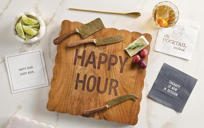 20-Pack 3-Ply Paper Cocktail Napkins 5x5 Inches Happy Hour Party Supplies