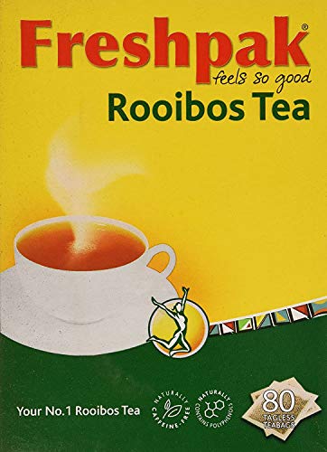 Freshpak Pure Rooibos Tea 80 Tagless Bags, Pure Rooibos and No Rooibos Infusion, New Packaging (Pack of 3)