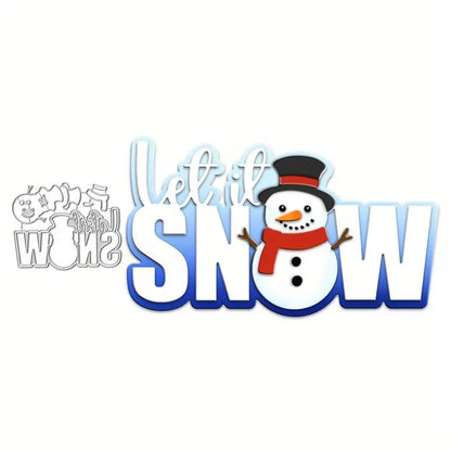 Let It Snow Snowman Metal Die Cuts for Card Making Christmas Scrapbooking