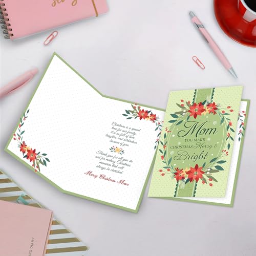 Mom Christmas Card - Sentimental Holiday Greeting Card from Daughter or Son