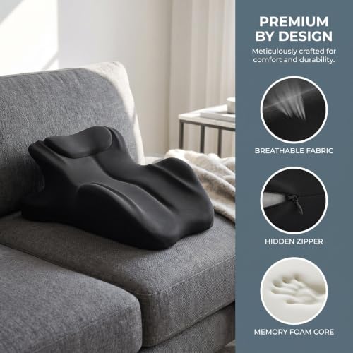Ergonomic Wedge Pillow with Memory Foam Support - 27 Degree, Extra Large