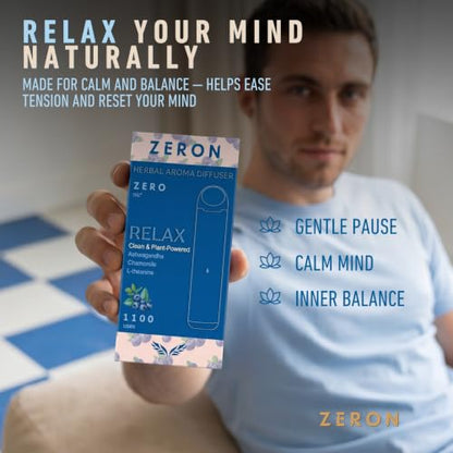 ZERON Relax Botanical Aroma Diffuser Stick Blueberry - Plant-Based Fragrance, Non-Electronic Scent Accessory
