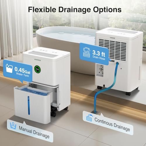 Dehumidifier 21 Pints Max Capacity for Basement and Home - White