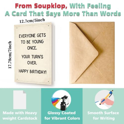 Funny Birthday Card for Men and Women SK-233 Old Age Joke Gift