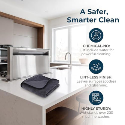 Growalleter XXL Microfiber Window Cleaning Cloth 24x16, Reusable & Absorbent