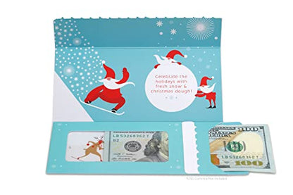 Holiday Zip-Open Money Holder with Clear Window - Christmas Dough Variation